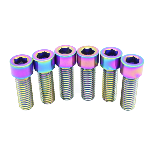 Profile Titanium BMX Stem Bolts / Rainbow